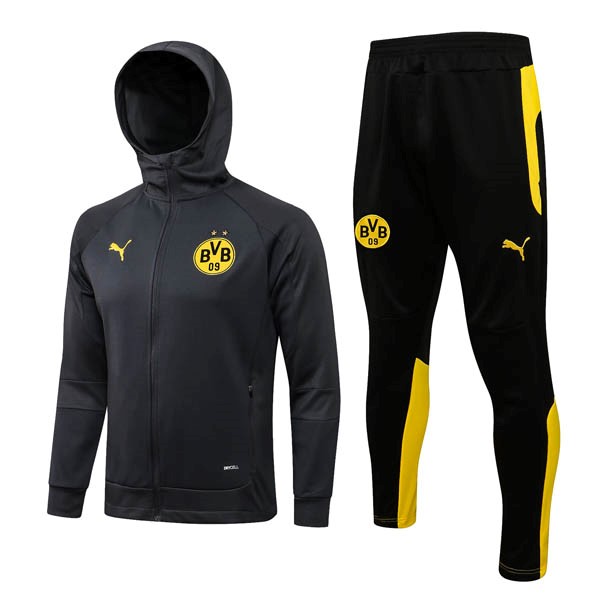 Hoodies Komplett Set Borussia Dortmund 2022-2023 Grau